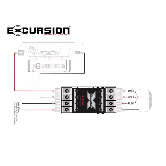 Excursion SHX-5C 2-drożny samochodowy zestaw głośnikowy: 2 woofery 130mm, 2 tweetery 25mm, 2 zwrotnice - 3ohm, 75/200W, 91dB, 55-21000Hz, głębokość 57